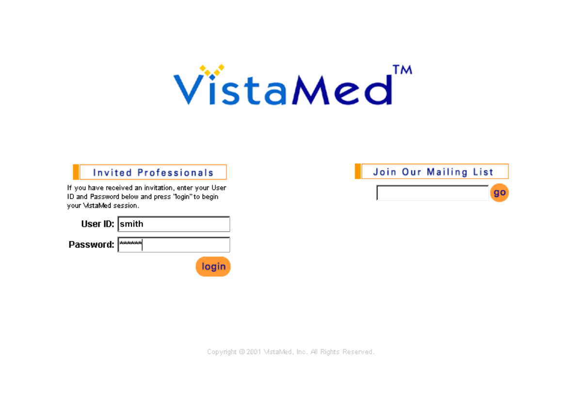 vistamed login